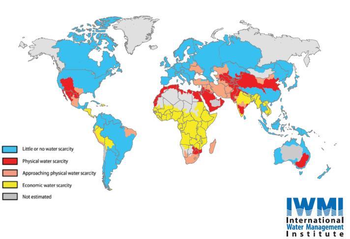 uppskattat till 40% år 2030 More than 75% of river flows are allocated to agriculture, industries