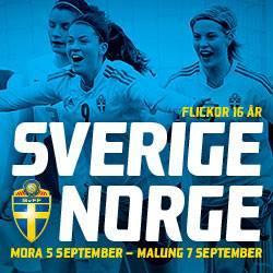 Dubbellandskamp F 16 Sverige-Norge. I början av september hade Dalarnas Fotbollsförbund fåt den stora äran att vara värd för två dubbellandskamper för Flickor 16 år mellan Sverige och Norge.