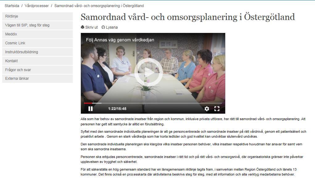 Information på vårdgivarwebb Region Östergötland Lägga in bild på hur sidan ser ut.