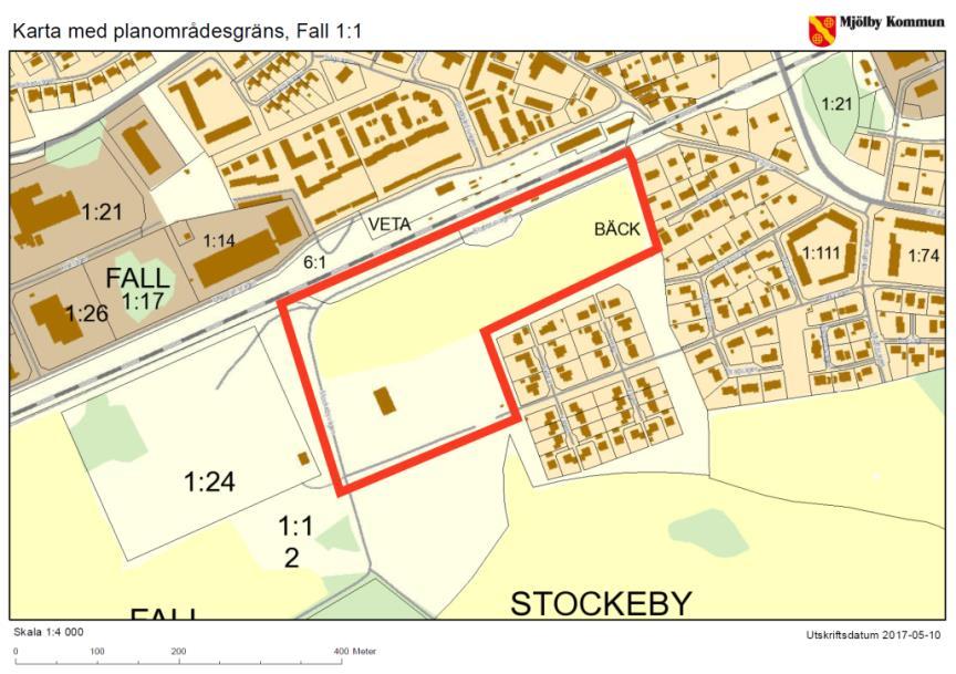 RAPPORT A 1 Inledning 1.1 Bakgrund Planarbete pågår för planområdet vid Fall 1:1, i Mantorp, i Mjölbys kommun. Området är inte planlagt sedan tidigare och därför tas en ny detaljplan fram.