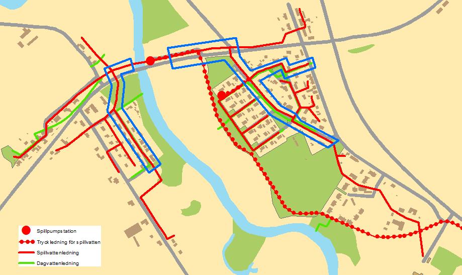 Under 2012 och 2013 har flera ledningssträckor i samhället filmats, se figur 37.
