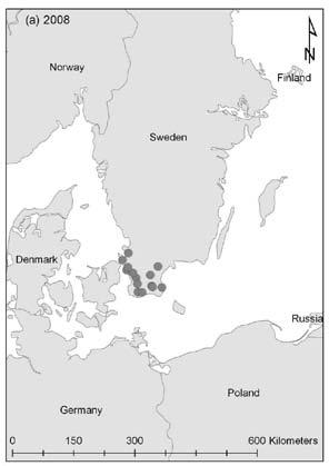 humlor, angrepp av vivlar, parasiteringsgrad hos vivlarna och fröskördens storlek, i rödklöverfröodlingar i Skåne och Östergötland (figur 1). Fältval baserades på olika frågeställningar.