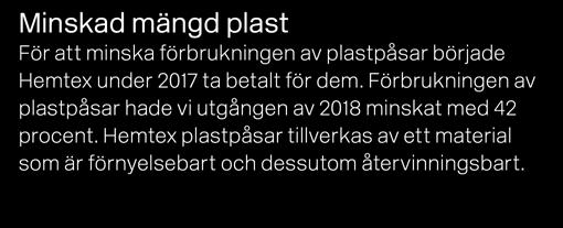 Könsfördelning ledningsgrupp Andel män Andel kvinnor Lansering av fler digitala utbildningar Under året har Hemtex Academy utvecklats med flera nya digitala