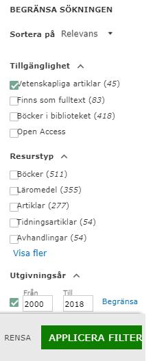 Notera också att du kan begränsa till en lämplig tidsperiod.