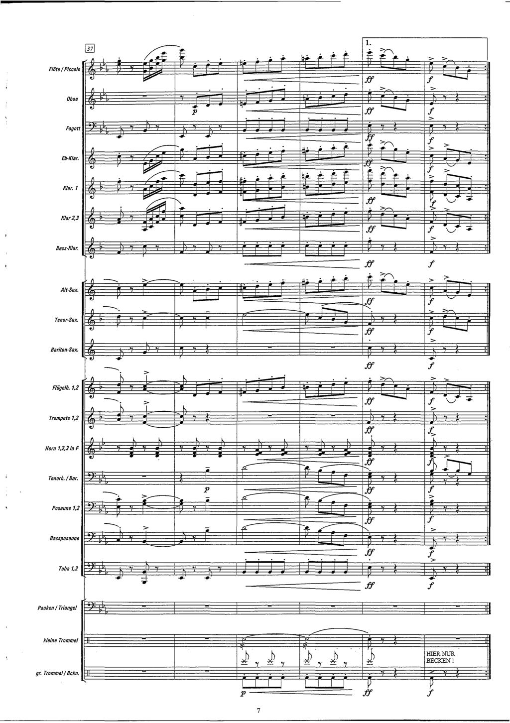 Flöte Piccolo [lz] 1J ; 11 _t ;, b,e t t, 1J ;, EbKial Kla2, 3 BassKia AltSa x TenoS ax BaitonS ax Flügelh 1,2 Tamet e1,2 Hon 1,2,3 inf Tenoh /Ba Posa ne 1,2 Bass osane T ha 1,2 1J l ll 1 ;, ;; Jl ;