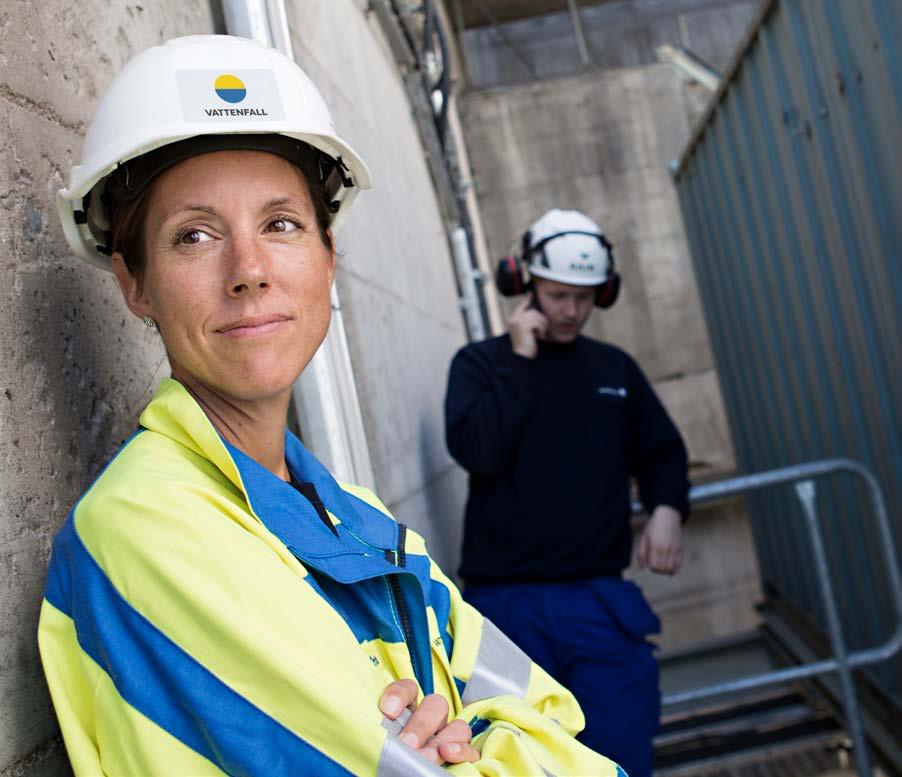 Vattenfall arbetar aktivt för att garantera en säker och sund arbetsmiljö och vi har en nollvision för olyckor.
