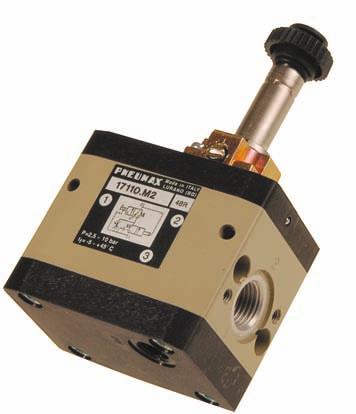 Progressives Anfahrventil t 171.t Ausführung 10.M2 = A Elektr.(indirekt) komplett Pilotventil M2 (siehe Seite. 2.1) 20 = A pneumatisch vorgsteuertes Anfahrventil.