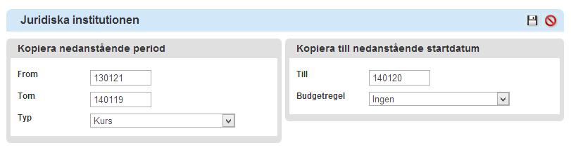 Anledningen till valet är att löpande uppdrag vanlien kopieras kalenderårsvis och kurser vanligen kopiera läsårsvis och vid de olika kopieringarna används olika perioder.