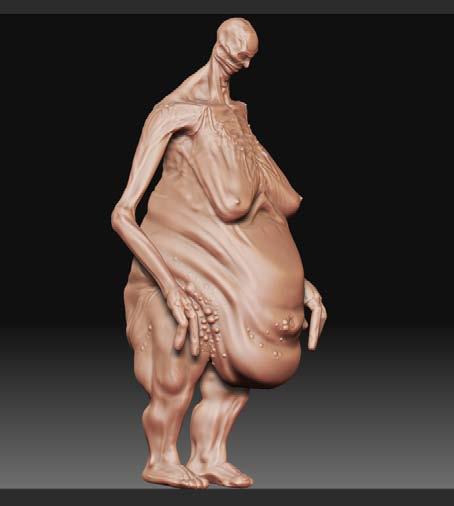 Figur 10: Den färdiga skulpteringen med ett speciellt material.