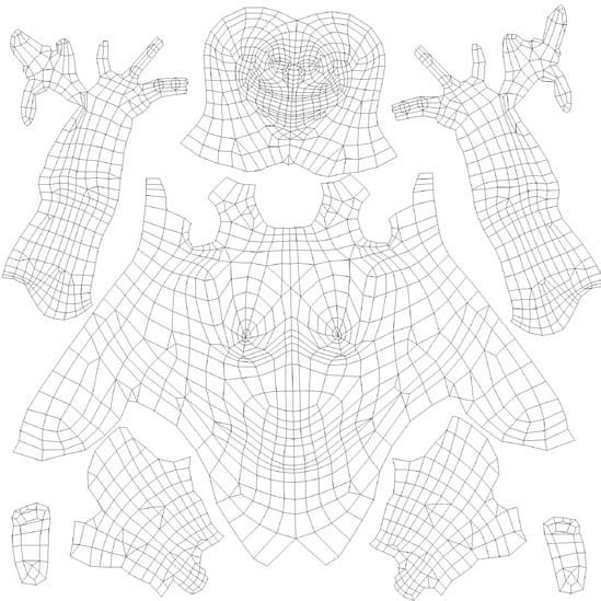 Figur 12: UVmappning för Big Guy. 5.4.