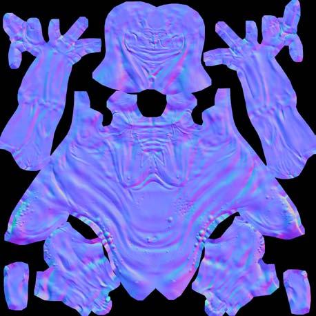 Figur 13: Normal Map för Big Guy. Figur 14: