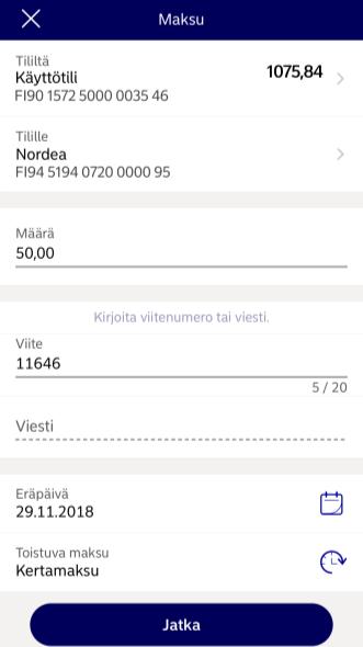 Betala räkningar i mobilbanken Nu är fakturauppgifterna automatiskt klara och du