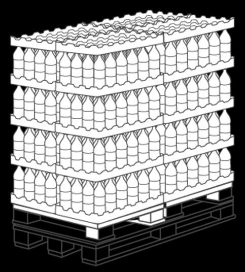 Artikelhierarkin består av tre nivåer: Toppnivå Toppnivån är helpallen. Figur 14 En bryggeripall består av en helpall med två halvpallar på. Mått och vikt inkluderar helpallens höjd och vikt.