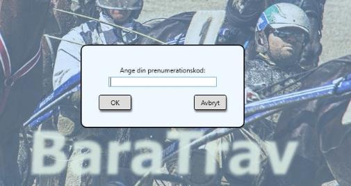 8. Du kan skriva in kden i fältet men klart enklast är att kpiera den från webbläsaren (se Prenumeratin) ch klistra in den i fältet i prgrammet. 9. Klicka på OK 10.