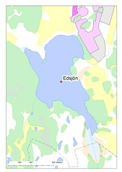 Sjöarna Edssjön Edssjön är en näringsrik slättlandsjö med kort omsättningstid. Ytan är,6 km och avrinningsområdet uppgår till,5 km.