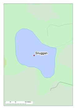 Snuggan Snuggan är en liten försurningskänslig skogssjö med ett litet avrinningsområde. Ytan är, km och avrinningsområdet uppgår till, km.
