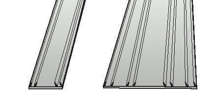 Horisontalfog Horisontella fogar förses med foglist. Listens längd ska alltid vara lika lång som fasadskivans horisontalmått Använd Cembrit H9x10x35 ALU (1), H10x16x45 ALU (2) eller HV5x40 ALU (3).