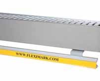 Lätt att montera, flexibelt montagesätt Sitter stadigt och ger möjlighet att öppna luckan utan att ta bort märkning Tar liten plats i elskåpet Används med MINI eller FLEXILABEL märkning Material MLM: