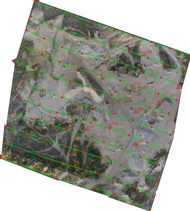 UAS-data för våra studier Flygning 1 (2013), 75 och