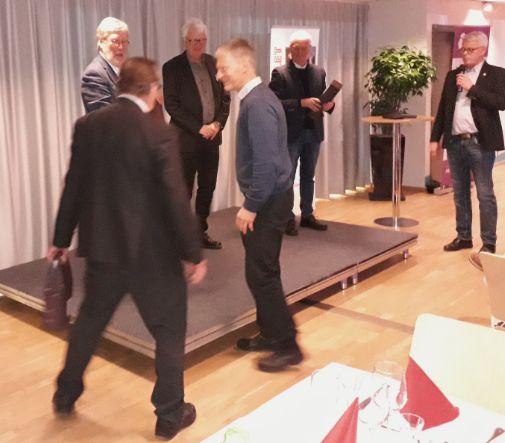 Lasse Holmström tillsammans med från vänster Per Björkman och Peter Kozak.