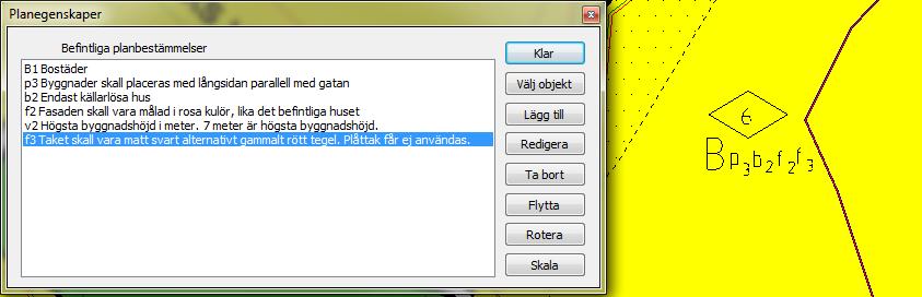använd då Flytta knappen i kommandot. Det går även att rotera och ändra storlek på bestämmelser.