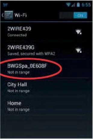WIFI-ANSLUTNING SMART ENHET WIFI-SPAKONTROLLER Vissa spabad är utrustade med en WiFisändtagare som tillåter att de ansluter sig trådlöst med valda smarta enheter (Android, ipad eller iphone ).