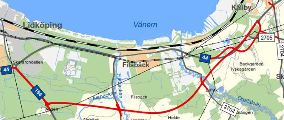 Väg 44 Förbifart Lidköping Lidköping Projektering