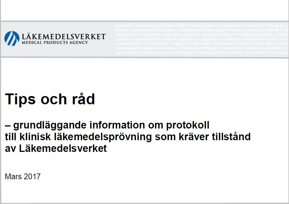 Här hittar du information om vad ett studieprotokoll för klinisk läkemedelsprövning