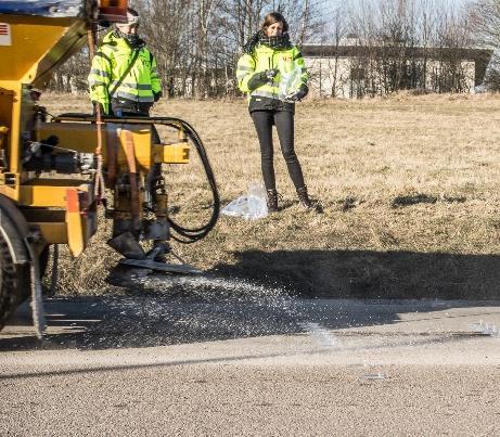 Den andra spridaren (Figur 38) hade en uppmätt saltmängd på 7,2 10,2 g/m 2 vilket istället är högre än den inställd saltmängden på 7 g/m 2.