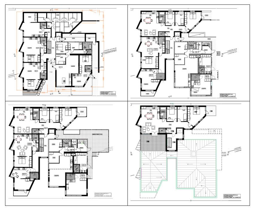 Plan 1 Plan 2 Plan 3 Plan 4 Figur 2 Planlösning millimeter arkitekter med justeringar av ART Stockholm AB 2018-08-29 Denna rapport innefattar: Beräkning av ekvivalenta och maximala ljudnivåer från