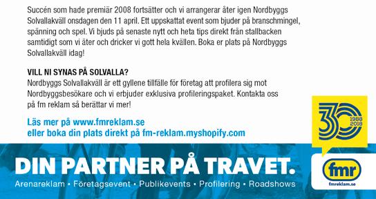 SOLVALLA DISTANS b START BANKOD 0 m 0: 0 V TRIO TVILLING VINNARE Välkommen till Nordbyggs Solvallakväll april -åriga och äldre 0.00-0.000 kr. 0 m. Autostart. PLATS Pris: 0.000-0.000-.000-.00-.00-(.