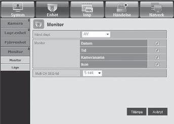 Monitor Monitor Du kan konfigurera