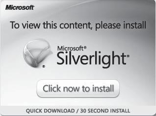 pkg] för att visa installationsskärmen för Silverlights insticksprogram enligt bilden. 3.