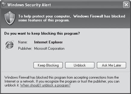 5. Du kanske får Windows Security Alert som försöker spärra detta med Windows-brandväggen.