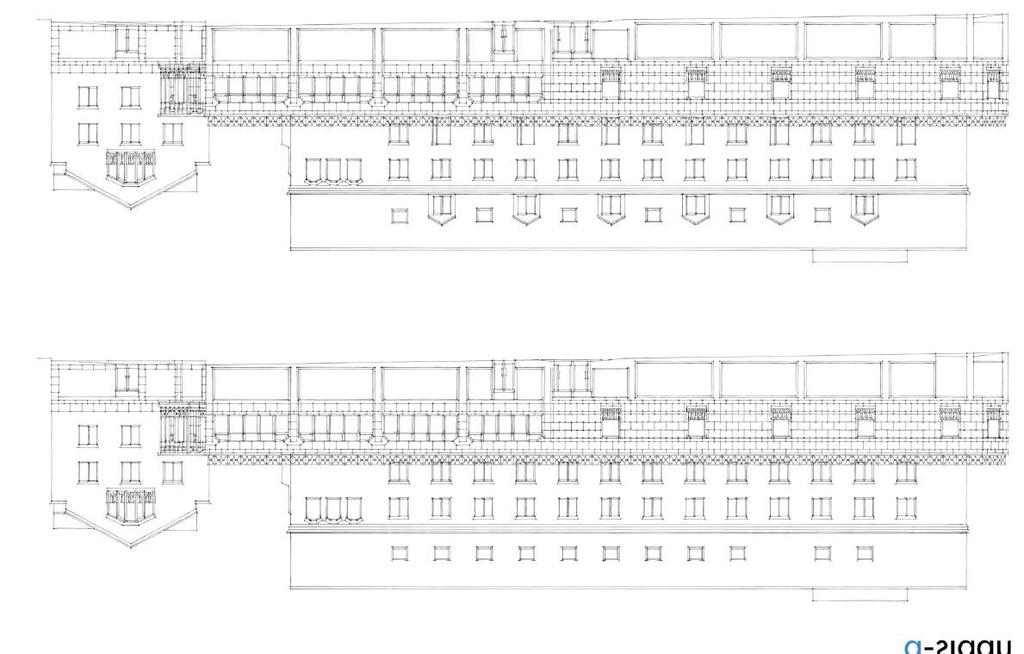 PÅVERKAN Stadsbild och kulturmiljö Fasad mot Kungsängsgatan. Illustration som visar fastighetsägarens förslag före och efter tillbyggnad.