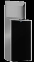 svart, EXOS605EB 2030034629 Hölje behandlat med InoxPlus, frontpanel av vitt, EXOS605EW 2030034664 Utbytbara