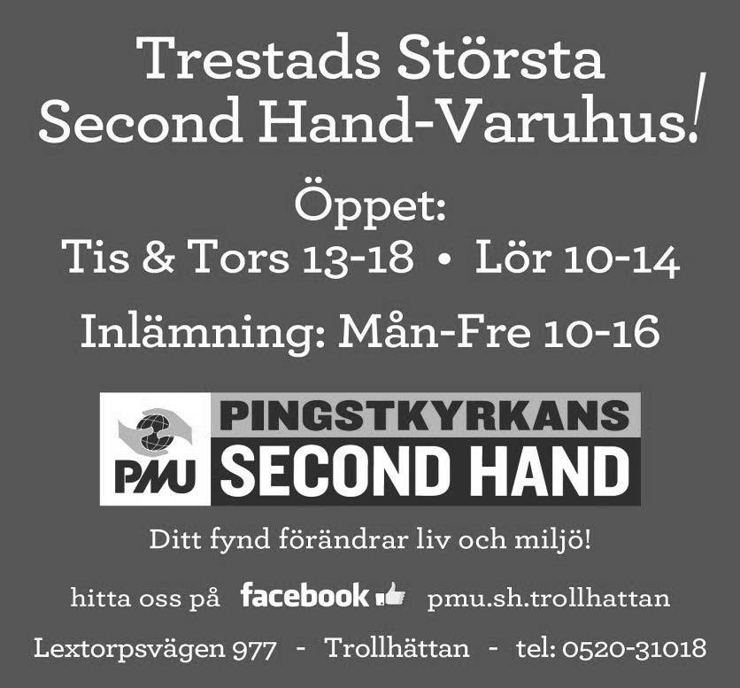 Onsd:14-19.00 Ditt fynd förändrar liv och miljö!