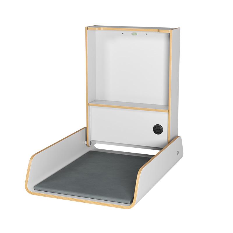 Teknisk Beskrivning Skötbord Endra El Följande modeller omfattas av denna instruktion Endra El utfälld Endra El uppfälld Modell: Endra El Bredd, skötbordsskiva: 620 mm Djup, skötbordsskiva utfälld: