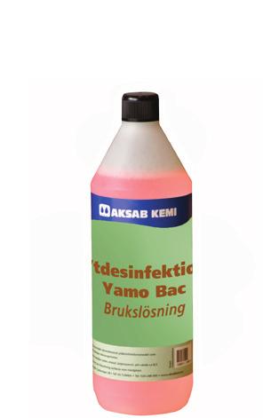 DESINFEKTIONSMEDEL Ytdesinfektion Yamo Clean - Desinfektionsmedel baserad på baktericid för en långtidsverkande desinfektion. Har en viss rengörande förmåga tack vare dess tensidinnehåll.