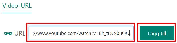 Lägga till video Du kan lägga en Youtube-video i en fråga (men inte till själva huvudrubriken i formuläret). 1.
