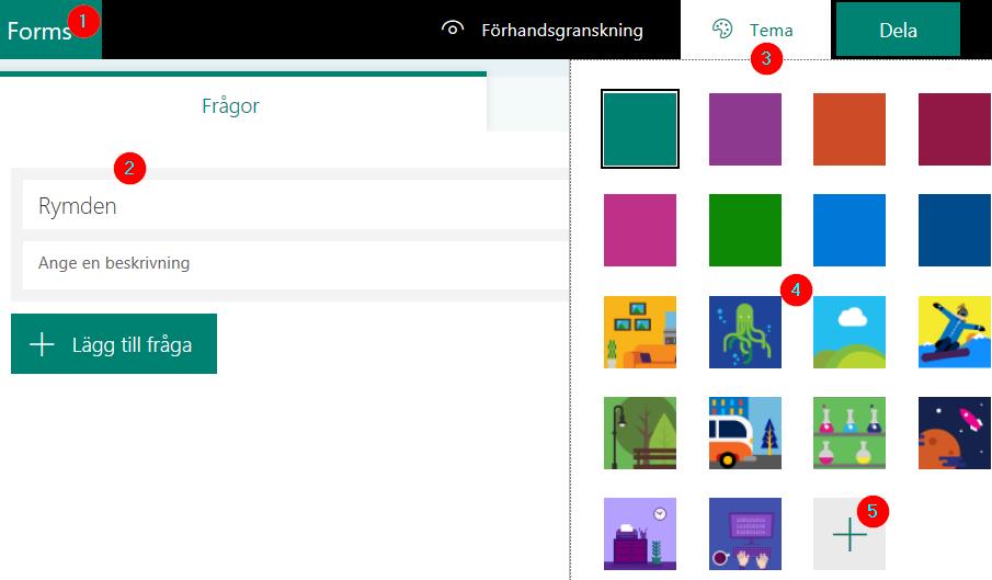 Tema Det finns färdiga teman för färg och bakgrund.