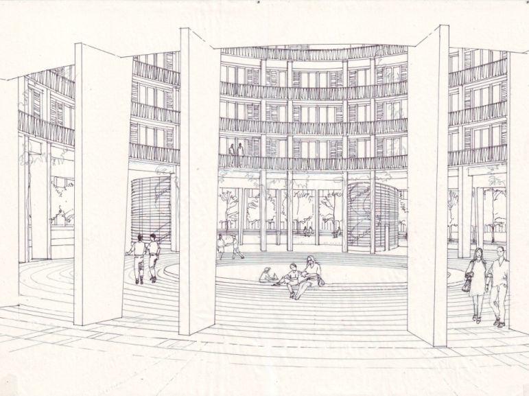 5 (11) S-Dp 2004-15720-54 PLANFÖRSLAGET Projektets målsättning är att säkerställa det omfattande behovet av bostäder i innerstaden.