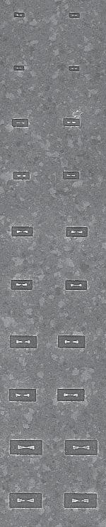IR-IR experiments s = 0.5 s = 0.75 s = 1 s = 1.25 s = 1.5 a) 2 m b) Log10(PEEM signal/arb.unit) 0-0.4-0.8-1.2-1.6 Figure 3.9: An array with differently sized bowties.
