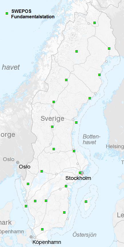 Det finns inte några fysiska, markerade punkter som bär upp systemet, som då ett