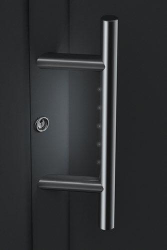 Highlights Standardausführung Technische Angaben: KO 80 HD 3-fach Verriegelung Außengriffe KABA Profilsystem: Aluminium-Haustür KO 80 HD, 80 mm