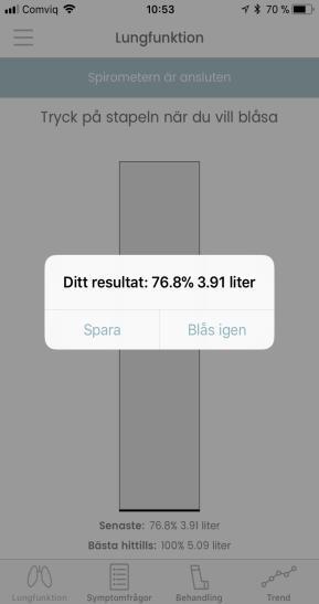 ). 3.2.2 Behandling Under steg 3, Behandling, får du sedan sin behandlingsrekommendation, grön för kontrollerad, gul för delvis kontrollerad och röd för okontrollerad.