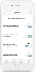 Rekommenderad behandlingsnivå för kontrollerad, delvis kontrollerad och okontrollerad astma baseras på aktuell lungfunktion med hjälp av en spirometer, samt själv-rapporterade symptom.