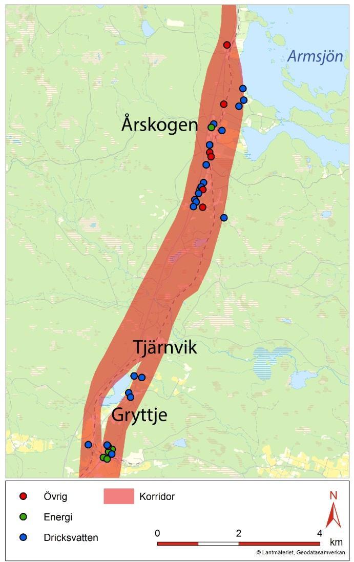 Brunnsarkivet anger i första hand brunnar som borrats i berg. Grävda brunnar finns vanligen inte upptagna och är sällan registrerade hos någon myndighet. Inom Sundsvalls kommun finns 10 st.