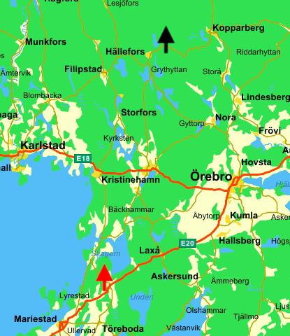 2. Material och metoder 2.1 Material De bolagsförsök där fältmätningar har utförts till detta arbete är belägna utanför Hällefors (Västmanland) och utanför Gullspång (Västergötland) (figur 2).