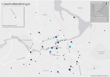 12 (38) Figur 3. Översiktlig karta över samtliga mätpunkter.